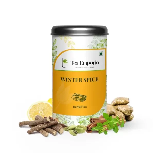 Tea Emporio Winter Spice Tea - 50g Tin available on Herbkart