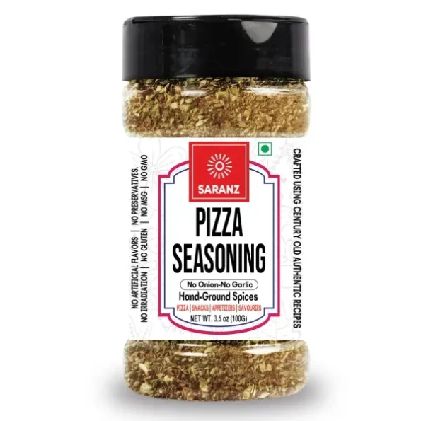 Saranz Pizza Mix Jain Exotic Jain Seasoning - 100 Grams Sprinkler Jar available on Herbkart