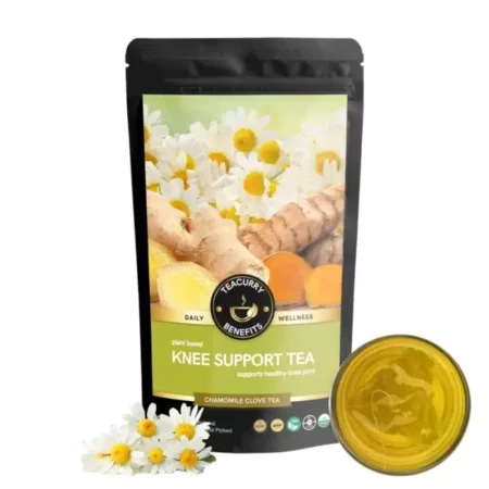 TEACURRY Knee Support Tea (1 Month Pack, 100 Grams) - Helps with Knee Pain, Inflammation, Discomfort