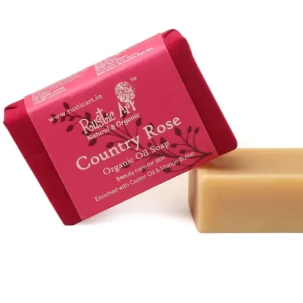 Rustic Art Organic Country Rose Soap, 100g, Herbkart8t751y2yM6bchL.webp, Herbkart8t751y2yM6bchL