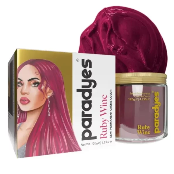 Paradyes Top-up Semi-permanent Ruby Wine DIY Conditioner Based Hair Colour, 120 gm, Herbkart8t761srkFc9MJL.webp, Herbkart8t761srkFc9MJL