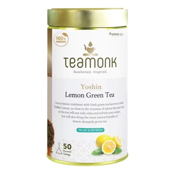 Teamonk Yoshin High Mountain Lemon Green Tea - 50 Biodegradable Pyramid Tea Bags, Herbkart8t771bUHd2cfJL.webp, Herbkart8t771bUHd2cfJL