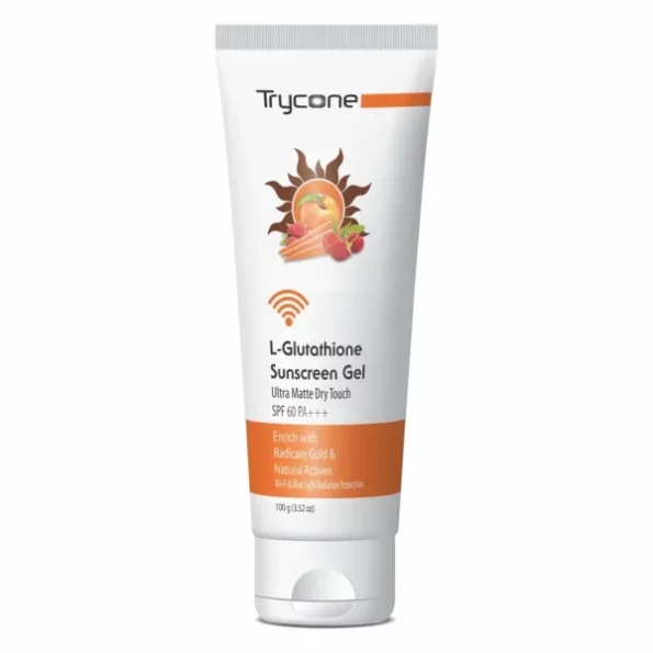 Trycone L Glutathione Sunscreen Gel - Vitamin C with Ultra Matte Dry Touch SPF 60 PA+++, 100 Gm available on Herbkart