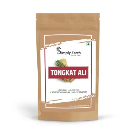 Simply Earth Organic Tongkat Ali Longjack Root Extract Powder 100:1 | Enhanced testosterone level, Vitality, Better Performance, Stamina and Stress tolerance, Vegan Friendly (50GM)