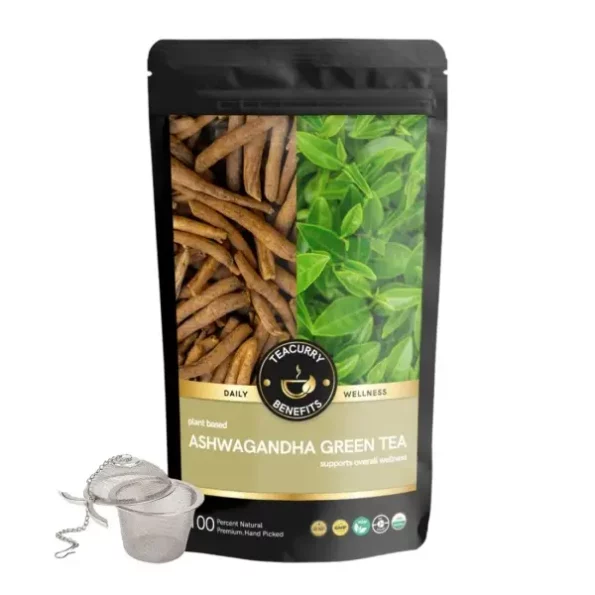 Teacurry Ashwagandha Green Tea - 100 Gms Loose Tea available on Herbkart