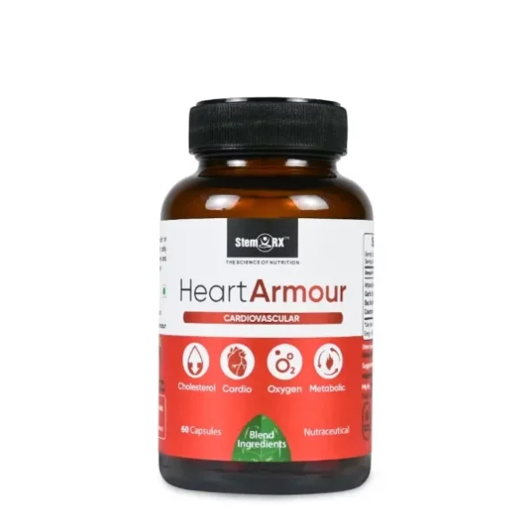 StemRx Biosciences Heart Armour 470mg Supplements, 60 Veg Capsules available on Herbkart