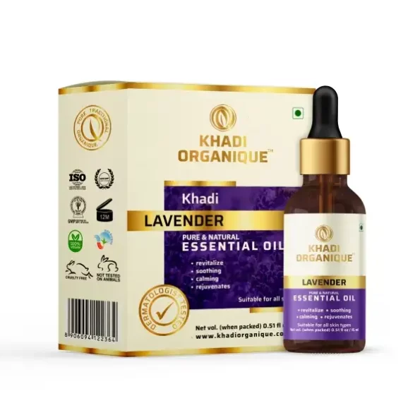 Khadi Organique Lavender Essential Oil - 15ml, Herbkart8t781cBzaf2xEL.webp,