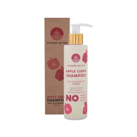 Riverside Nectar Apple Cider With Vitamin E Nourishment Cruelty Free Organic Hydrating Anti Dandruff Shampoo Pump Bottle Of 200 ML