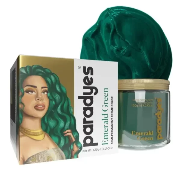 Paradyes Semi-permanent Emerald Green DIY Conditioner Based Hair Colour, 120 gm, Herbkart8t761fpmVCsSuL.webp, Herbkart8t761fpmVCsSuL