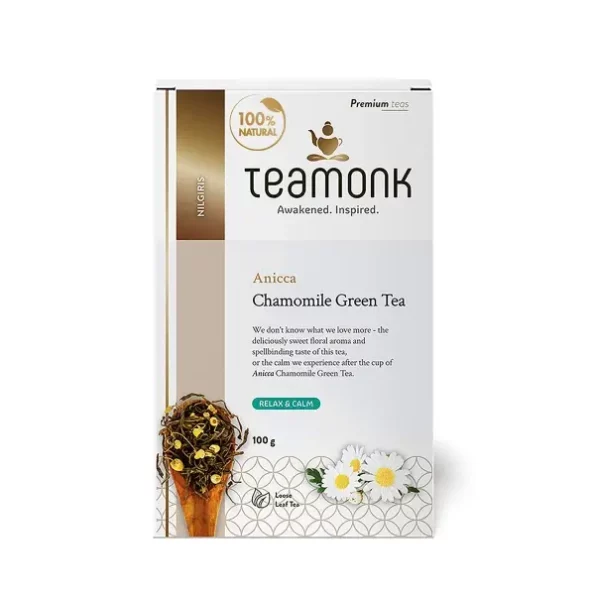 Teamonk Anicca High Mountain Chamomile Green Tea Leaves (50 Cups) - 100g, Herbkart8t78114uIy27uL.webp, Herbkart8t78114uIy27uL