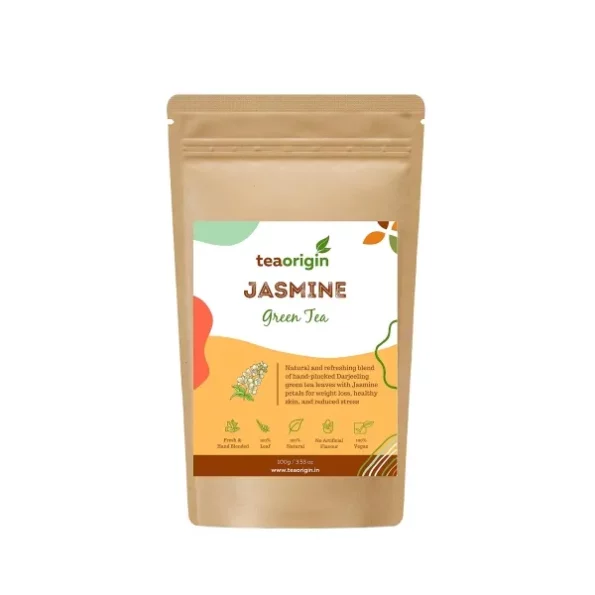 Tea Origin Jasmine Green Tea,100 gms Pack, Serves 50 Cups available on Herbkart