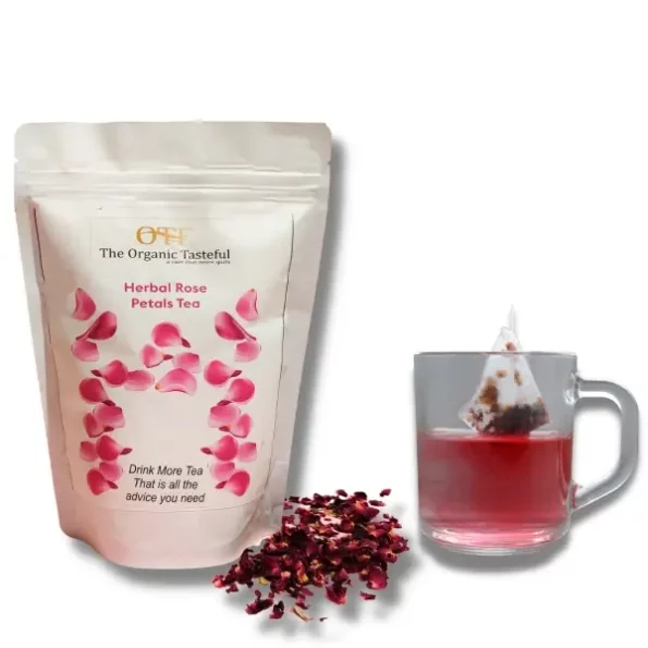 OTF Rose Flower Petals Tea (14 Tea Bags) available on Herbkart