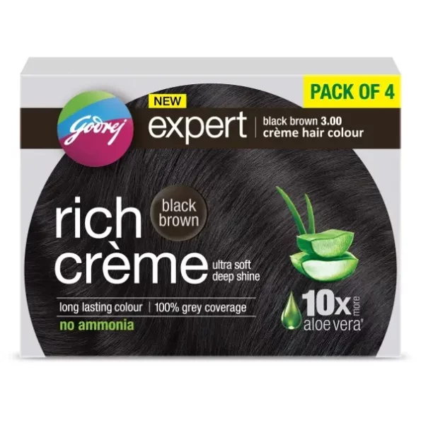 Godrej Expert Rich CrÃ¨me Hair Colour Shade 3 BLACK BROWN, Pack of 4 *20g+20m, Herbkart8t781hai2LzxoL.webp,