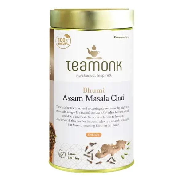 Teamonk Bhumi Assam Masala Chai Loose Leaf (75 Cups) - 150 g available on Herbkart