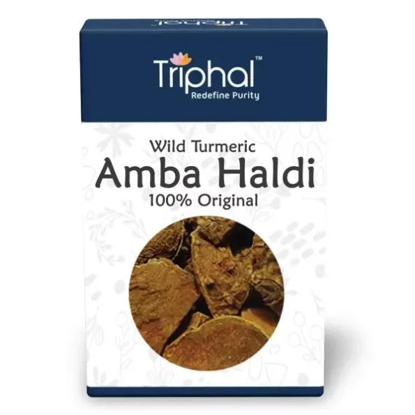 Triphal Amba Haldi/Aama Haldi Whole, Mango Ginger, Curcuma Amada (100g) available on Herbkart