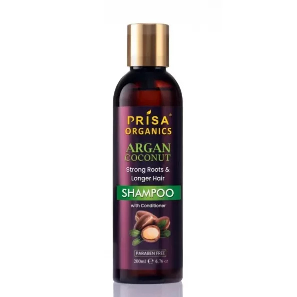 Prisa Organics Argan & Coconut Shampoo (200 ml) available on Herbkart