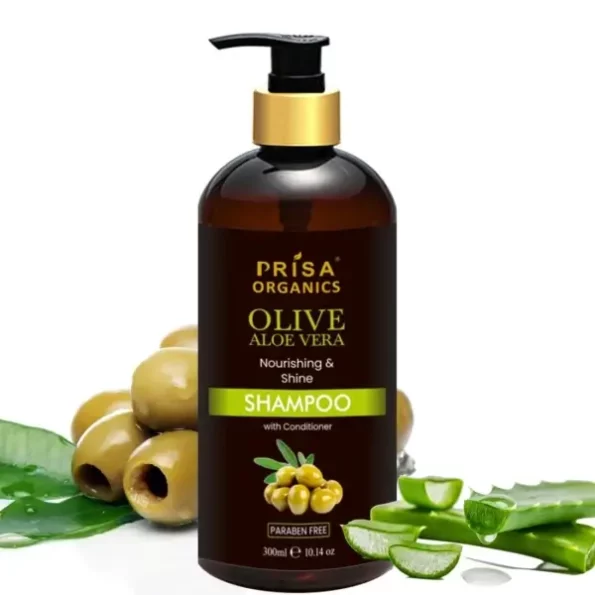 Prisa Organics Olive Aloevera Hair Shampoo with Conditioner, 300Ml available on Herbkart