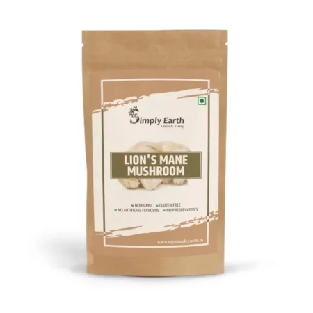 Simply earth Lion's Mane Mushroom Extract Powder 10:1, Improves Memory, Focus, Clarity | 60gm