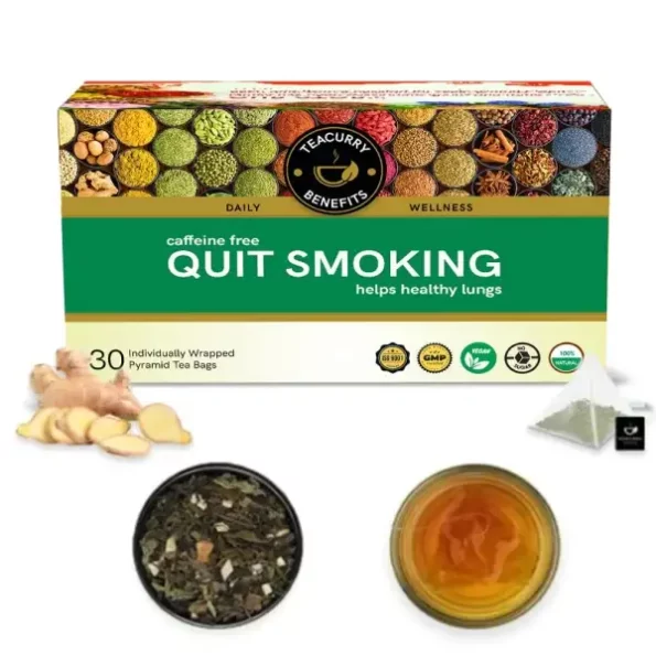 Teacurry Quit Smoking Tea (1 Month Pack, 30 Teabags) available on Herbkart