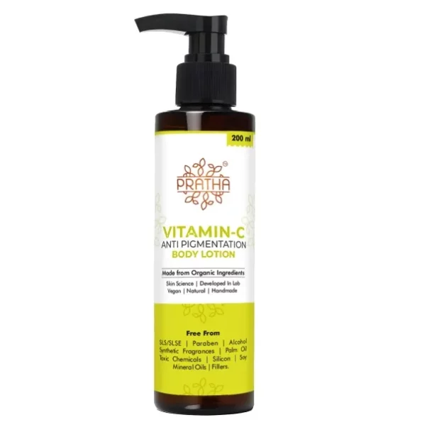 Pratha Naturals Vitamin C Body Lotion 200ml available on Herbkart