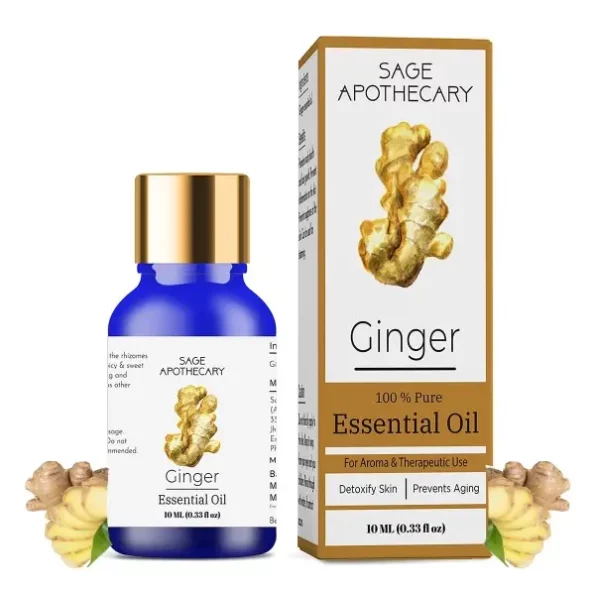 Sage Apothecary Ginger Essential Oil, 10ml available on Herbkart