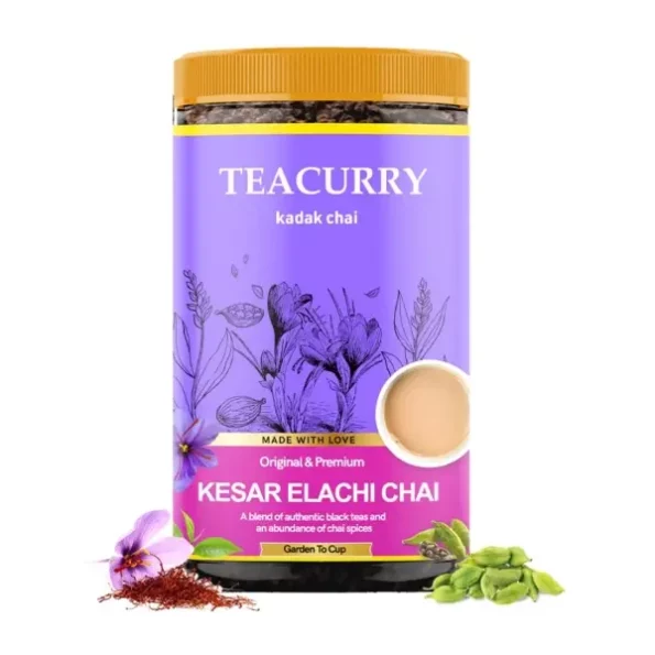 Teacurry Kesar Elaichi Chai (100 Grams, 50 Cups) available on Herbkart