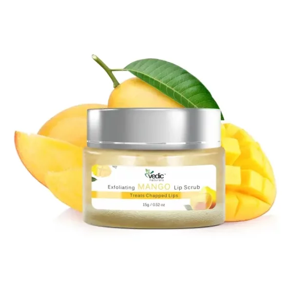 Vedic Naturals Exfoliating Mango Lip Scrub-15g available on Herbkart