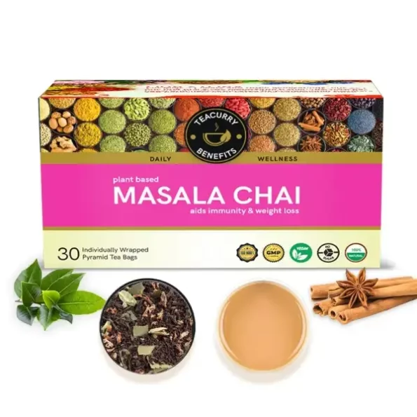 Teacurry Masala Chai Tea Bags - 30 Teabags available on Herbkart