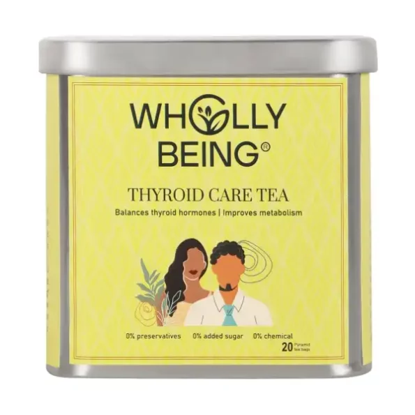 Wholly Being Thyroid Care Tea with Kanchnar, Gotu Kola, Flaxseed (20 tea bags) available on Herbkart