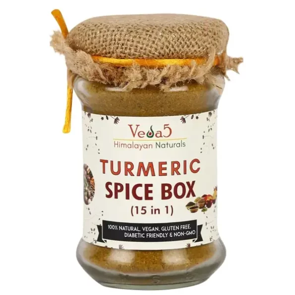 Veda5 Himalayan Naturals Turmeric Spice Box Powder, 100gm available on Herbkart