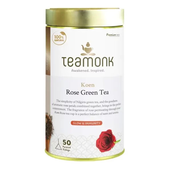 Teamonk Koen High Mountain Rose Green Tea Box - 50 Biodegradable Pyramid Tea Bags, Herbkart8t771OXW6d-xVL.webp, Herbkart8t771OXW6d