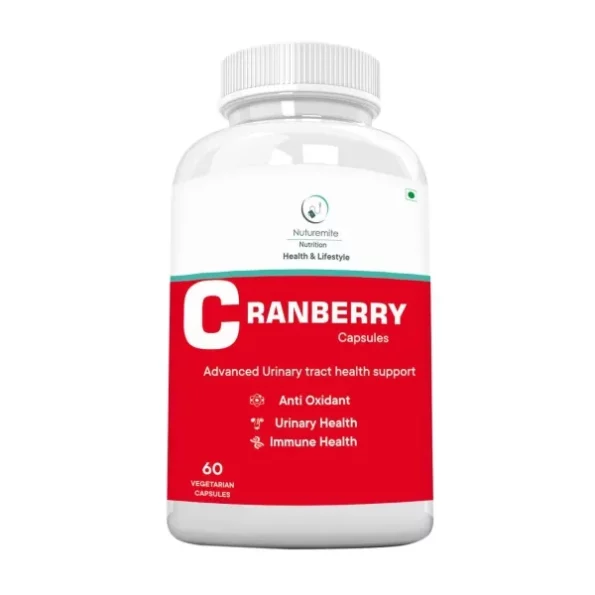 Nuturemite Cranberry 500 mg 60 Veg capsules available on Herbkart