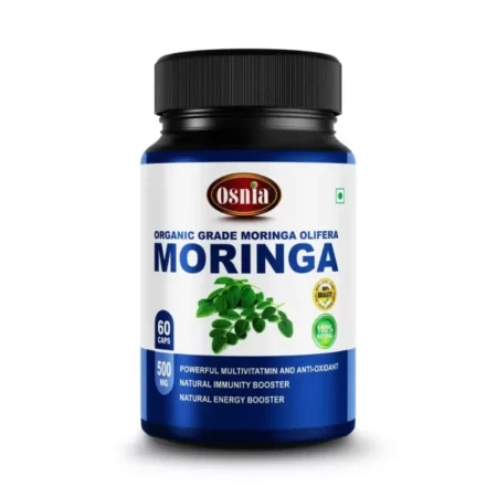 Osnia Moringa Extract 500 Mg Veg Supplement | Superfood full of Vitamins & Minerals, Pain & Stiffness | 60 Capsules Moringa (Pack of 1)