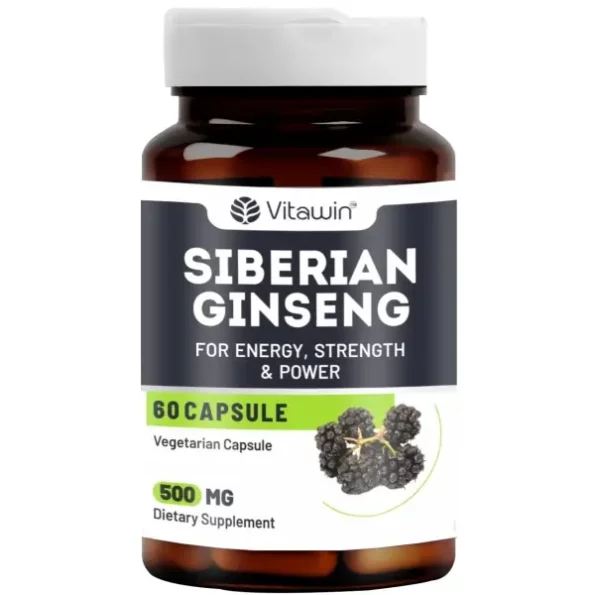 VitaWin Siberian Ginseng, 500 mg, Veg - 60 Capsules Nutrition Supplement, Herbkart8t761U3OJPRuXL.webp, Herbkart8t761U3OJPRuXL