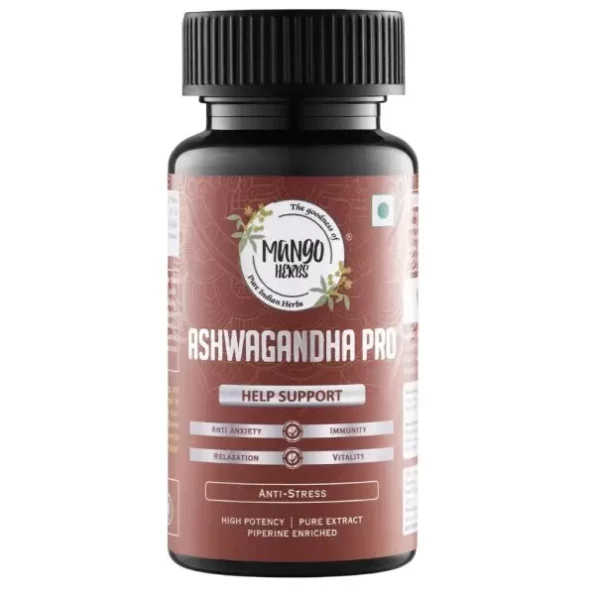 Mango Herbs Ashwagandha Pro: Root Extract, 90 Capsules available on Herbkart