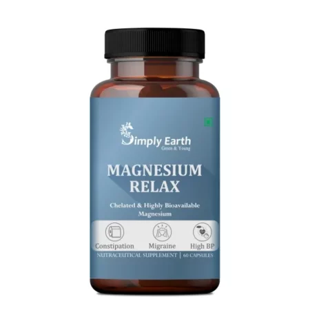 Simply Earth Magnesium Bisglycinate - Most Bioavailable Magnesium for Sleep, Muscle, Bone & Heart Support | Supports Sleep, Recovers Muscles with Vitamin B6-60 Capsules