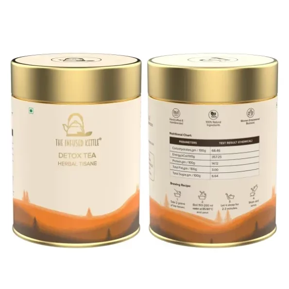 The Infused Kettle Premium Detox Tea - Herbal Tisane - 50gm available on Herbkart