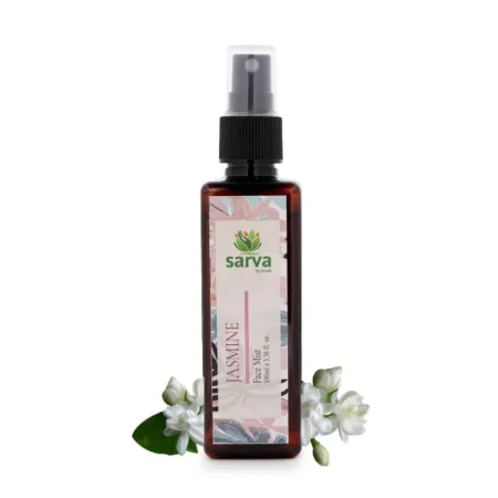 SARVA 100% Pure Hydrating & Refreshing Jasmine Face Mist with Fresh Aroma | Natural Astringent Toner Spay Makeup Remover Pore Cleanser Organic, For Men & Women All Skin Type (100 ml)