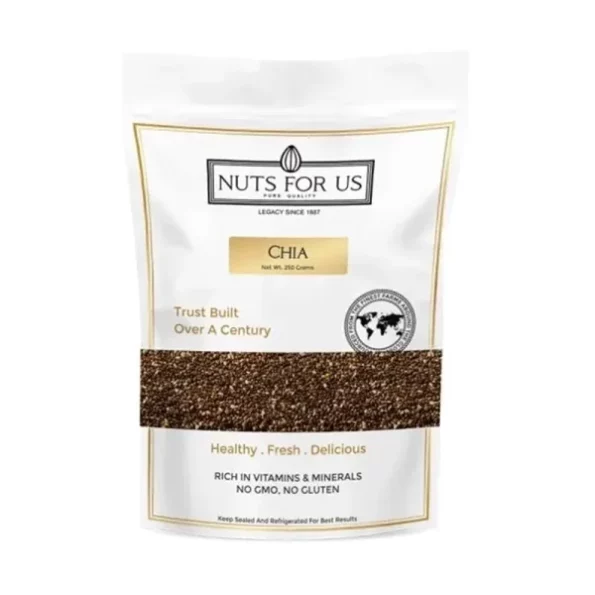 Nuts for Us Chia Seeds 250g available on Herbkart