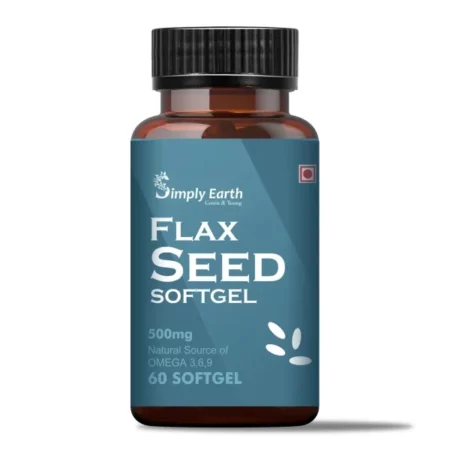 Simply earth Cold Pressed Flax seeds oil Omega with extra Virgin oil, Linolenic Acid, Oleric Acid | Natural Form of omega 369-60 Softgels…