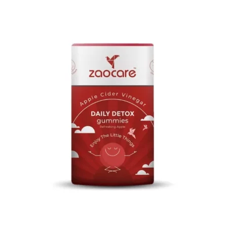 Zaocare Daily Detox Gummies For Men & Women | Supports Healthy Weight Management, Gut Health, Digestion, Detox & Cleansing with Apple Cider Vinegar| 30 Gummies Pack (1 Gummy Daily)