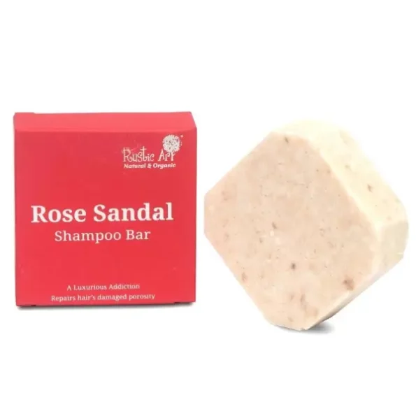 Rustic Art Rose Sandal Shampoo Bar, 75 Gm, Herbkart8t751dGX0mB9UL.webp, Herbkart8t751dGX0mB9UL