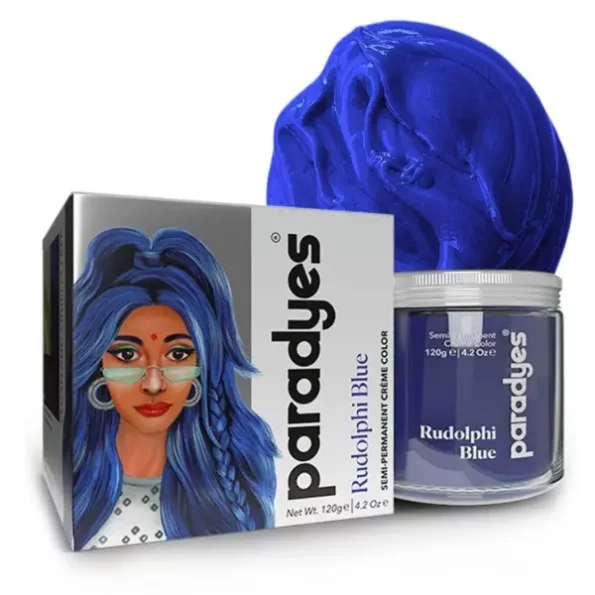 Paradyes Semi-permanent Rudolphi Blue DIY Conditioner Based Hair Colour, 120 gm, Herbkart8t761SLhlTnNML.webp, Herbkart8t761SLhlTnNML