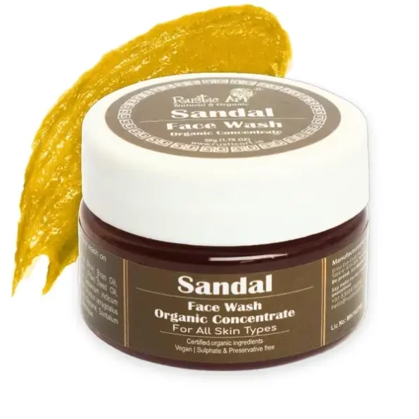 Rustic Art Organic Sandal Face Wash Concentrate, 50 Gm available on Herbkart