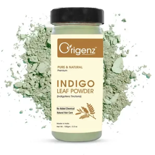 Origenz Natural Indigo Powder for Hair Colour, 100gm available on Herbkart