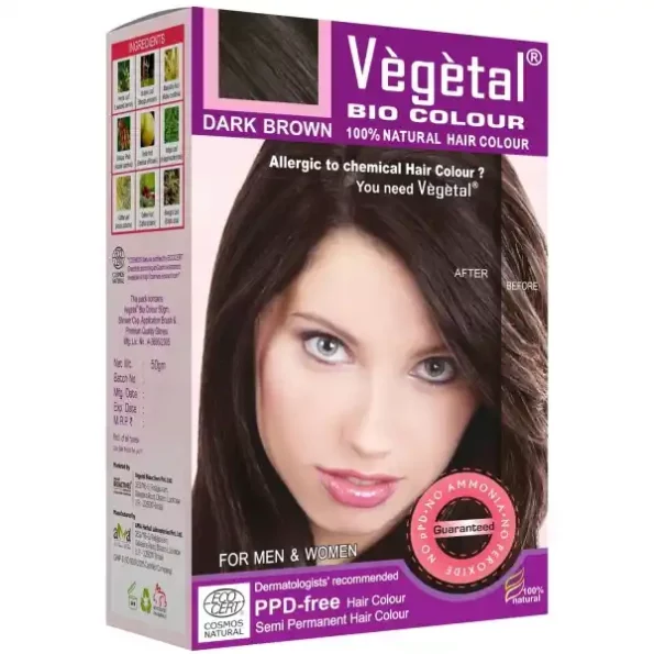 Vegetal Bio Hair Colour - Dark Brown, 150g, Herbkart8t771ny4a5unYL.webp, Herbkart8t771ny4a5unYL