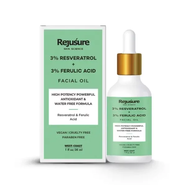 Rejusure High Potency 3% Resveratrol & 3% Ferulic Acid Facial Oil, 30ml, Herbkart8t761OBQ8ALSIL.webp, Herbkart8t761OBQ8ALSIL