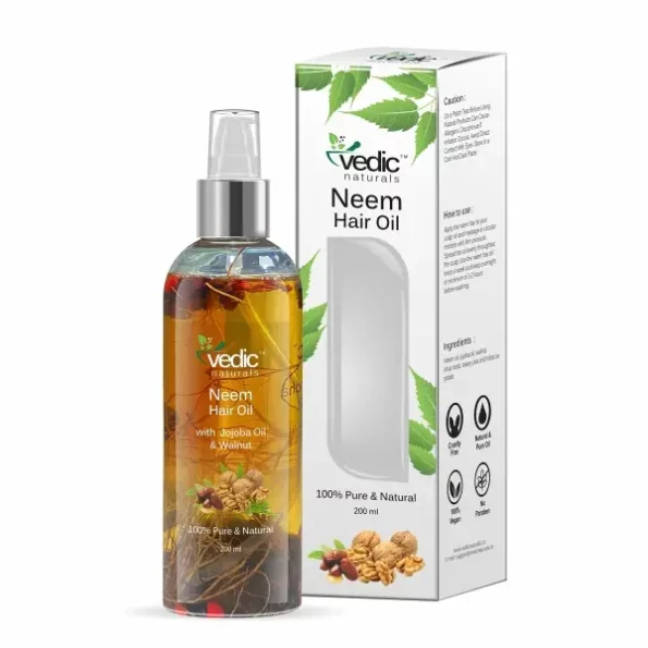 Vedic Naturals Neem Oil With Jojoba Oil & Walnut Oil - 200ml available on Herbkart