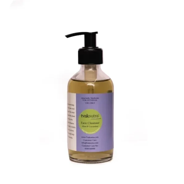 Tvaksutra Aloe Cucumber Face Wash With Olive Oil Aloe Vera Gel and Cucumber Extract available on Herbkart