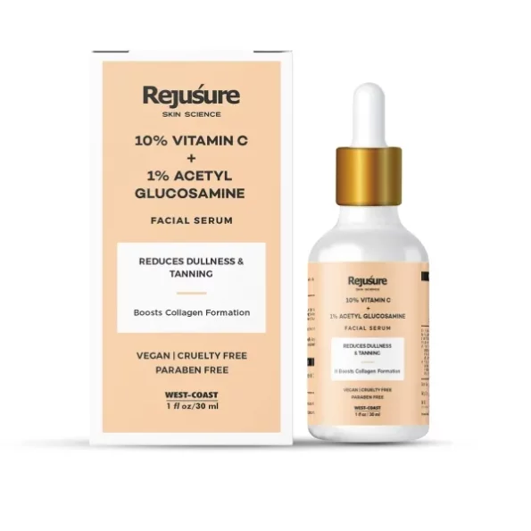 Rejusure 10% Vitamin C + 1% Acetyl Glucosamine Facial Serum - 30ml, Herbkart8t761nN4yn0jSL.webp, Herbkart8t761nN4yn0jSL